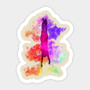 Dive into Your Fluffy Dreams - Colorful Clouds Sticker